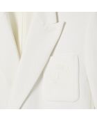 Blazer cruzado con el escudo de armas tradicional bordado en harina