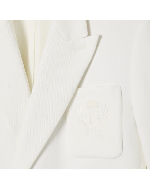 Blazer cruzado con el escudo de armas tradicional bordado en harina