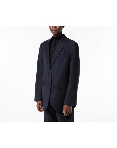 Blazer sobredimensionado de lana dañada