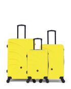 Set mit 3 großen Koffern, Wochenende und Kabine Serena 77/67/57 cm gelb