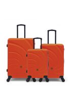 Set mit 3 großen Koffern, Wochenende und Kabine Serena 77/67/57 cm orange