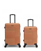 2er-Set Livia Wochenend- und Handgepäckkoffer 67/57 cm orange