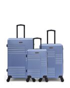 Set mit 3 großen Koffern, Wochenende und Kabine Livia 77/67/57 cm blau