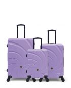 Set van 3 grote koffers, weekend en cabine Serena 77/67/57 cm paars