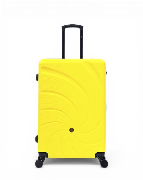 Set di 2 valigie grandi e cabina Serena 77/57 cm gialle