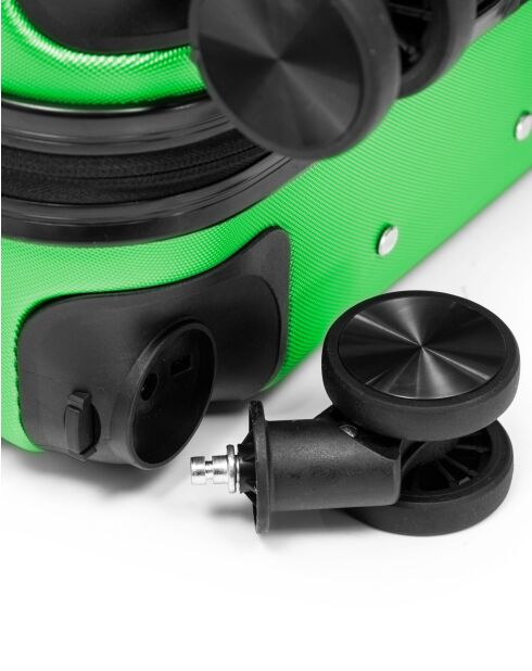 Set mit 2 grünen Wochenend- und Kabinenkoffern Serena 67/57 cm