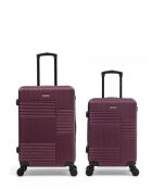 2er-Set Livia Wochenend- und Handgepäckkoffer 67/57 cm, pflaumenfarben