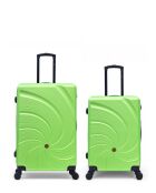 Set van 2 grootformaat koffers en weekend Serena 77/67 cm groen