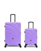 Set mit 2 großen Koffern und Kabine Serena 77/57 cm lila