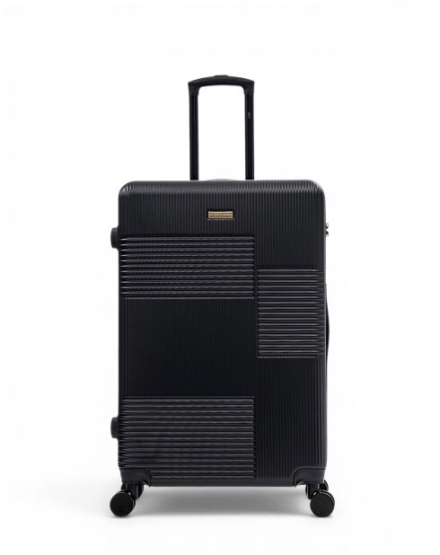 3er-Set — Livia 77/66/57 cm, schwarz, groß, Wochenend- und Handgepäckkoffer