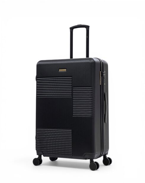 3er-Set — Livia 77/66/57 cm, schwarz, groß, Wochenend- und Handgepäckkoffer