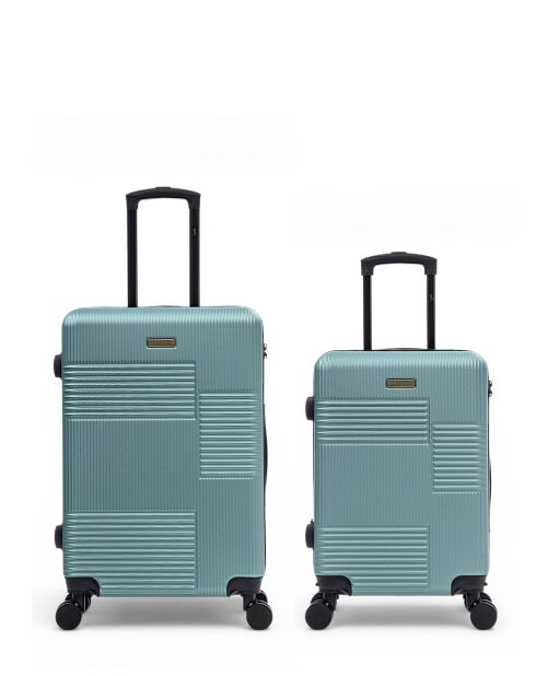 Set van 2 Livia weekend- en hutkoffers 67/57 cm lichtgroen