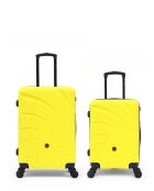 Set mit 2 gelben Wochenend- und Kabinenkoffern Serena 67/57 cm