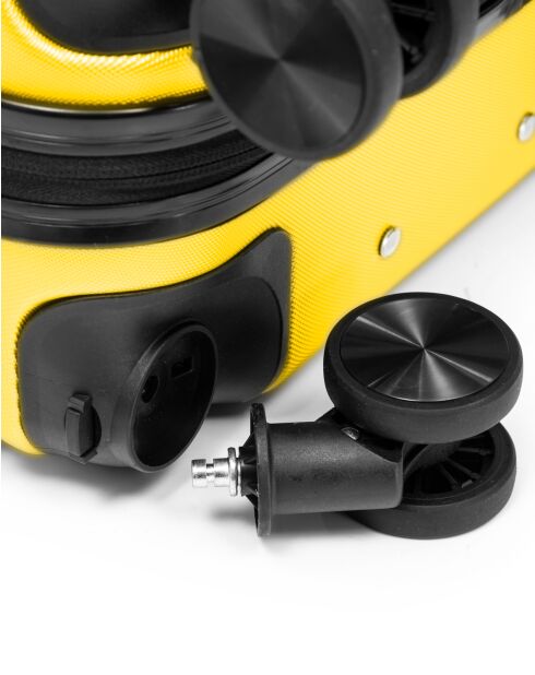 Set mit 2 gelben Wochenend- und Kabinenkoffern Serena 67/57 cm