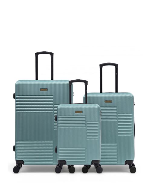 Set mit 3 großen Koffern, Wochenende und Kabine Livia 77/67/57 cm hellgrün