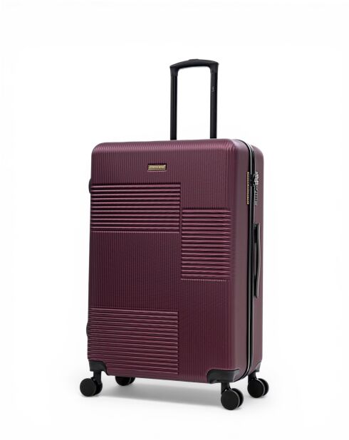 Set van 3 grote koffers, weekend en cabine Livia 77/67/57 cm pruim