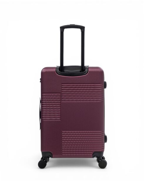 Set van 3 grote koffers, weekend en cabine Livia 77/67/57 cm pruim