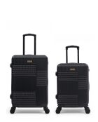 2er-Set Livia 67/57 cm schwarze Wochenend- und Kabinenkoffer