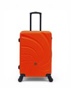 Set mit 2 orangefarbenen Wochenend- und Kabinenkoffern Serena 67/57 cm