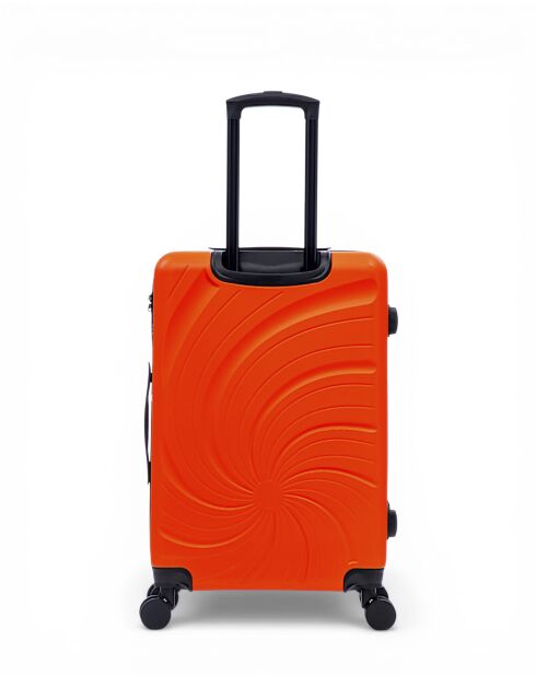 Set mit 2 orangefarbenen Wochenend- und Kabinenkoffern Serena 67/57 cm