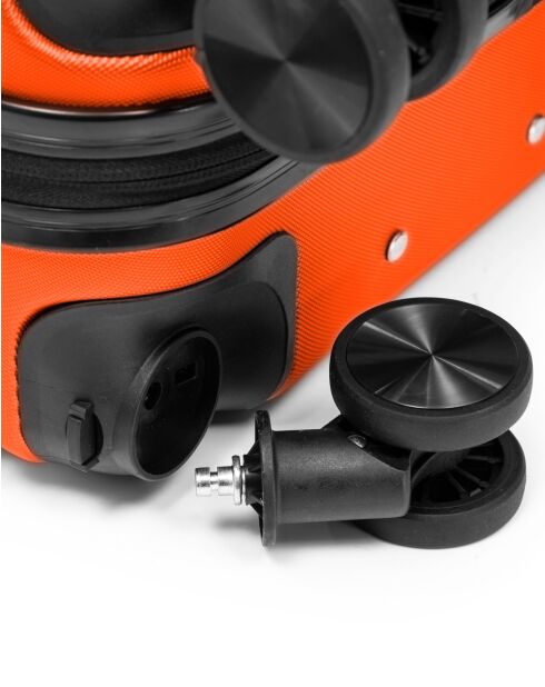 Set mit 2 orangefarbenen Wochenend- und Kabinenkoffern Serena 67/57 cm