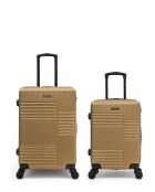 2er-Set Livia Wochenend- und Handgepäckkoffer 67/57 cm dunkelbeige