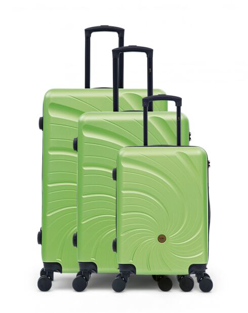 Set van 3 - Serena 77/67/57 cm groene grote koffers voor in het weekend en in de cabine