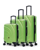 Set van 3 - Serena 77/67/57 cm groene grote koffers voor in het weekend en in de cabine