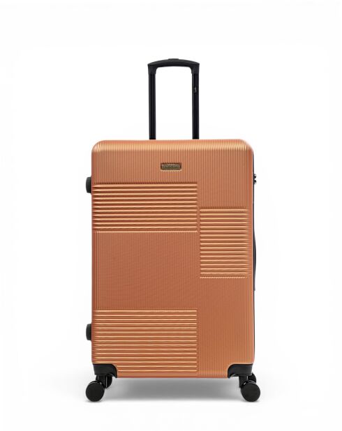 Set mit 3 großen Koffern, Wochenende und Kabine Livia 77/67/57 cm orange