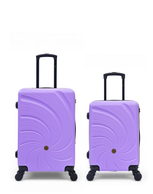 Set mit 2 Serena Wochenend- und Kabinenkoffern, 67/57 cm, lila