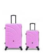 Set mit 2 großen Koffern und Kabine Serena 77/57 cm rosa