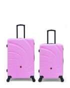Set van 2 grote koffers en weekend Serena 77/67 cm roze