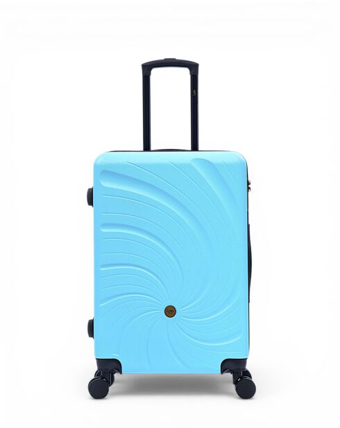 Set van 2 hemelsblauwe weekend- en hutkoffers Serena 67/57 cm