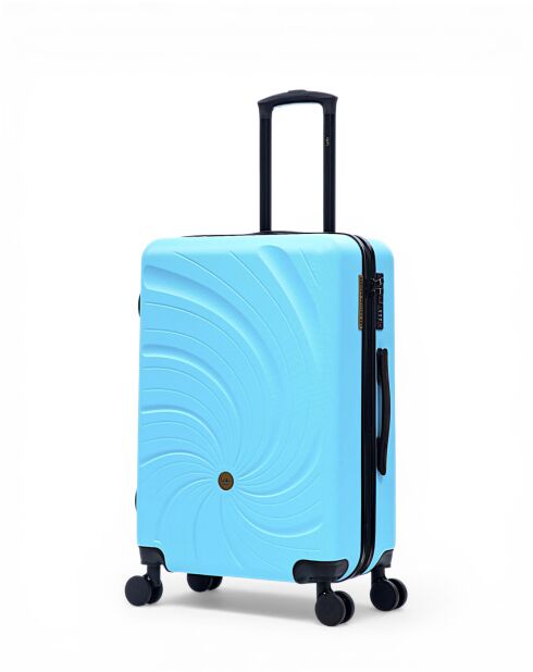 Set van 2 hemelsblauwe weekend- en hutkoffers Serena 67/57 cm