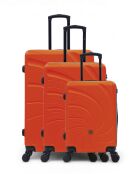 Set van 3 - Serena 77/67/57 cm oranje grote koffers, weekend- en hutkoffers
