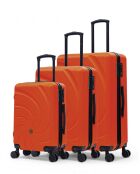 Set van 3 - Serena 77/67/57 cm oranje grote koffers, weekend- en hutkoffers