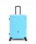 Set van 2 grote koffers en weekend Serena 77/67 cm hemelsblauw