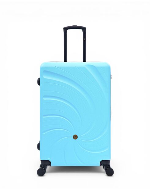 Set van 2 grote koffers en weekend Serena 77/67 cm hemelsblauw