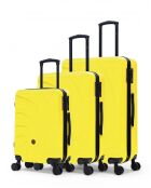 Set van 3 - Serena 77/67/57 cm gele grote koffers, weekend en cabine