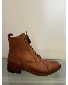 Bottines en buffle aspect vintage Cappuccino