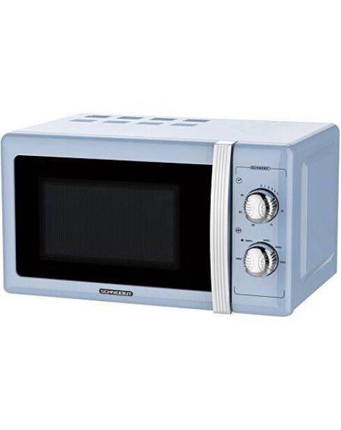 Micro Ondes Gril vintage 23L modèle SMW23VMBL bleu ciel - 45.1 x 25.65 x 34.8 cm