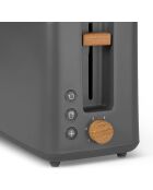 Grille-pain longue double fente modèle SCTON2LG gris orage - 37.5 x 15.6 x 19.1 cm