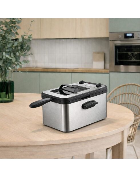 Friteuse semi pro inox modèle SCDF234X argentée - 4L
