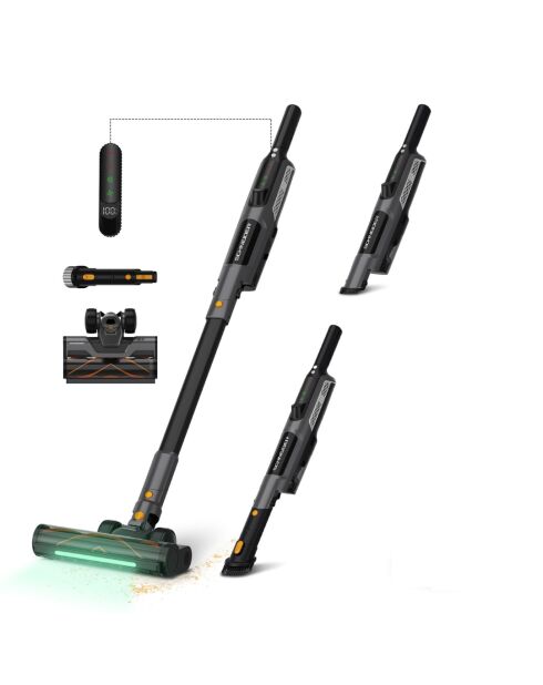 Aspirateur balai avec station de vidange modèle Station vega gris