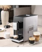 Machine à cafe automatique avec broyeur modèle Lumière arabica argentée