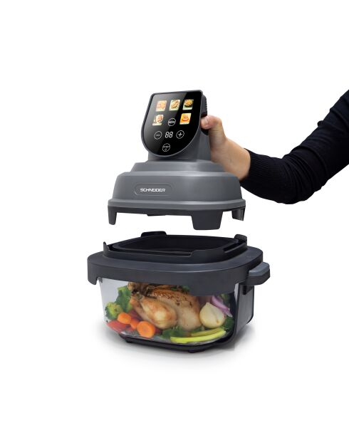 Friteuse à air panoramique avec bolsen verre modèle Crispi or gris