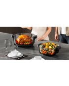 Friteuse à air panoramique avec bolsen verre modèle Crispi or gris