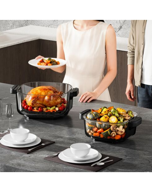 Friteuse à air panoramique avec bolsen verre modèle Crispi or gris