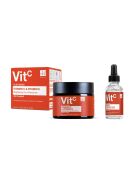 Kit dúo de crema hidratante y sérum facial antienvejecimiento con vitamina C