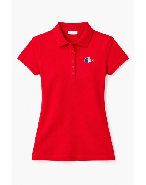 Polo MC en coton rouge